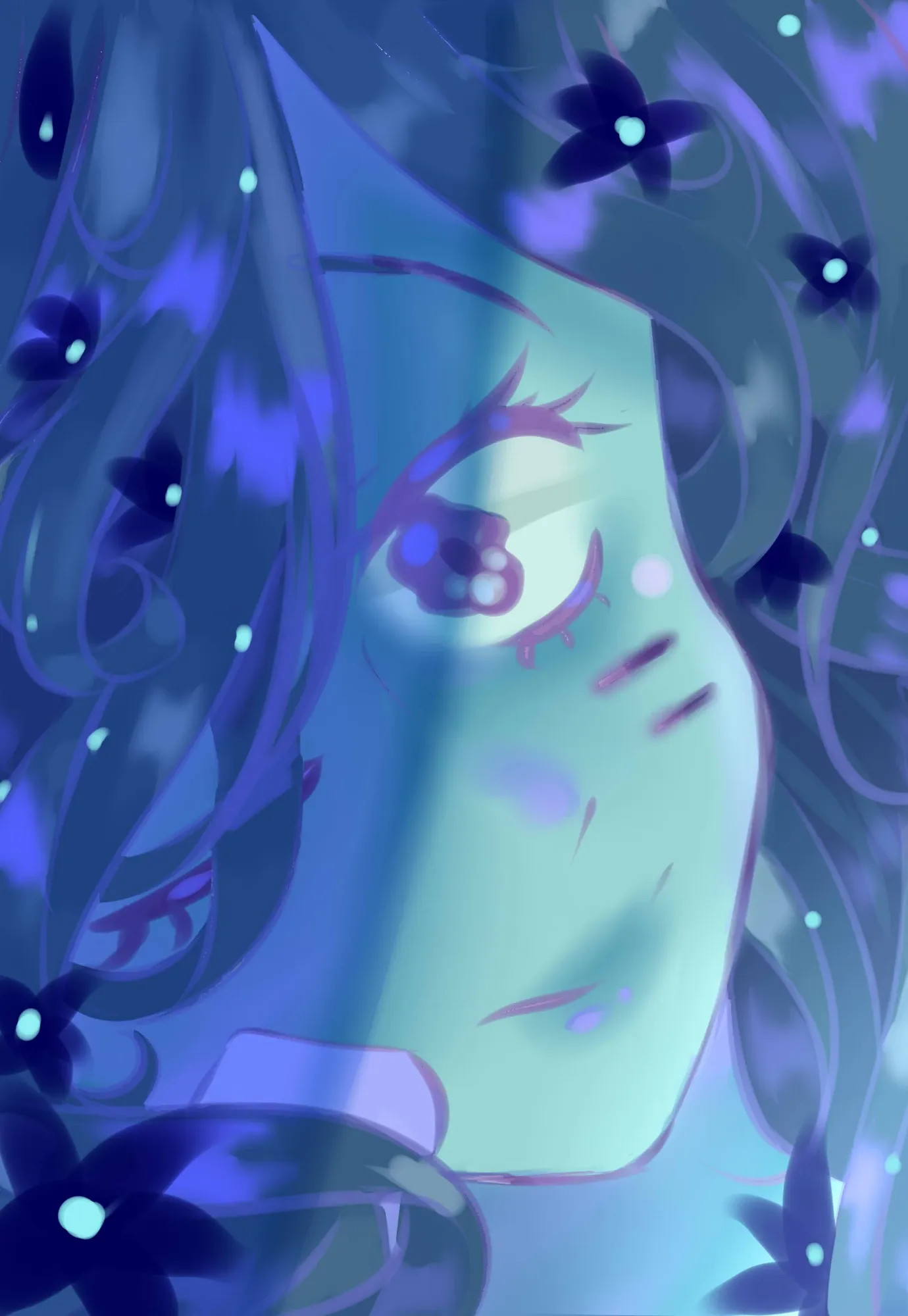 Chica azul — Ilustración
