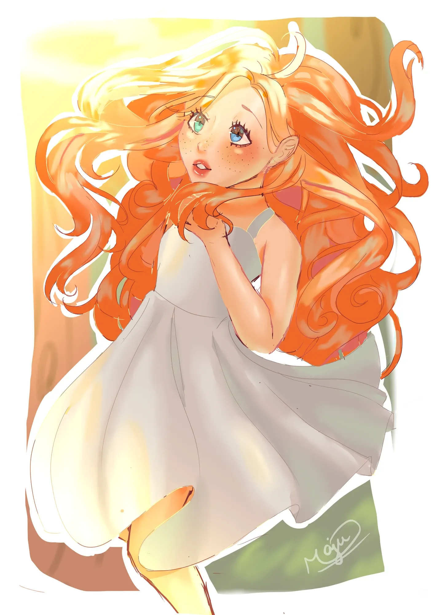 Chica sonadora — Ilustración