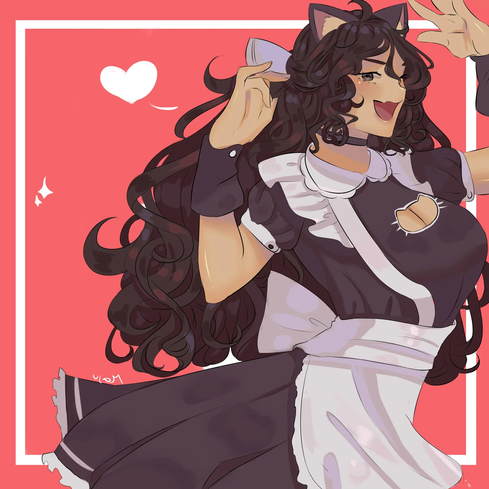 Zorro maid — Ilustración